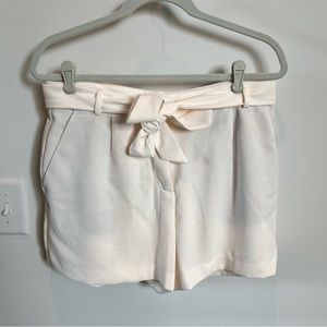 LOFT Ivory Tie Shorts